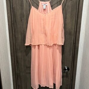 Bar III Coral Pleated Dress